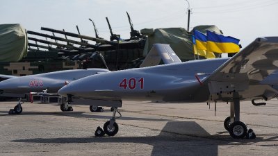 Российские военные сбили летевший к Запорожской АЭС «Байрактар»